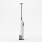 Ergonomic Electric Milk Frother - white background studio product shot