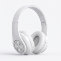Glossy Wireless Over-Ear Headphones - white background studio product shot