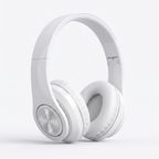 Glossy Wireless Over-Ear Headphones - white background studio product shot