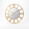 Streamlined Vintage Format Wall Clock - white background studio shot