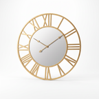 Streamlined Vintage Format Wall Clock - white background studio shot