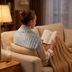 Everyday-Essential Heating Pad on a cozy living room sofa