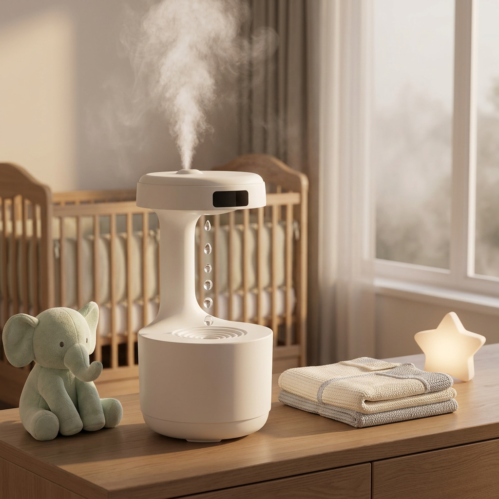 Smart-Design Cool Mist Humidifier in a nursery room