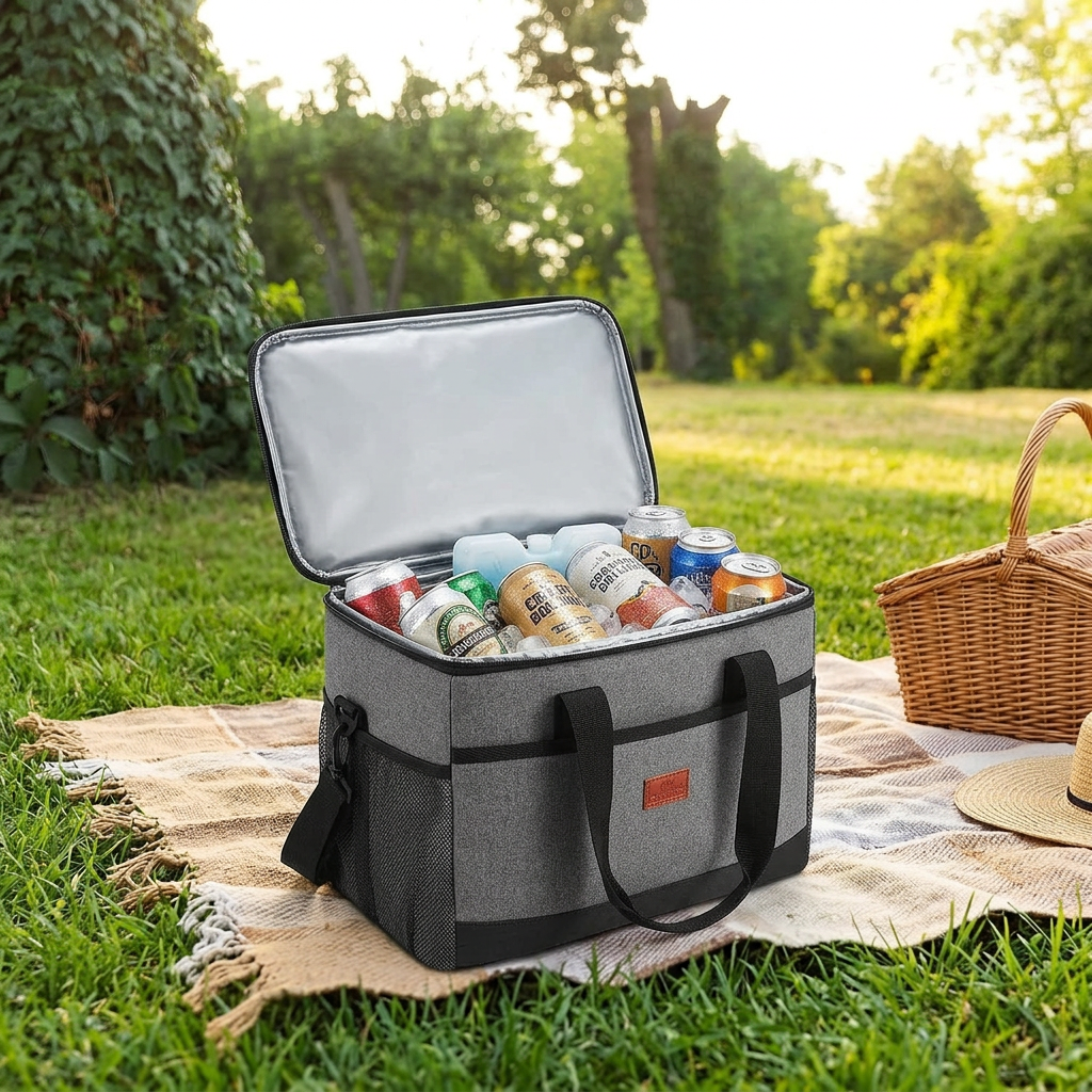 Energy-Efficient Waterproof Insulated Cooler Bag at a backyard picnic
