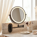 Home-Series Rechargeable LED Vanity Mirror on a bedroom vanity desk