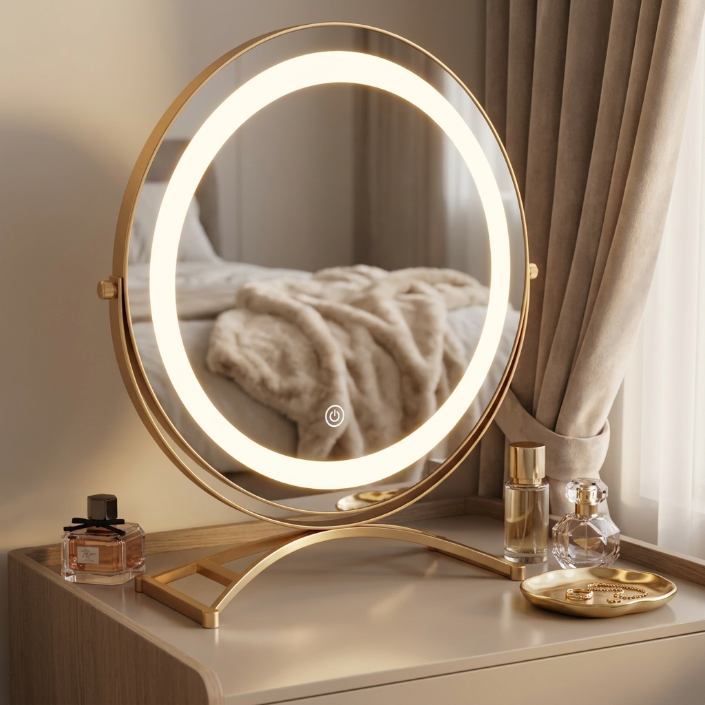 Studio-Series Touch Cordless LED Vanity Mirror - white background studio shot
