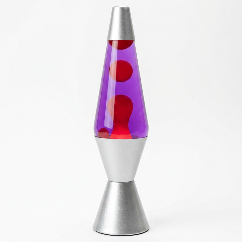 Modern-Design Retro Lava Lamp - white background studio shot