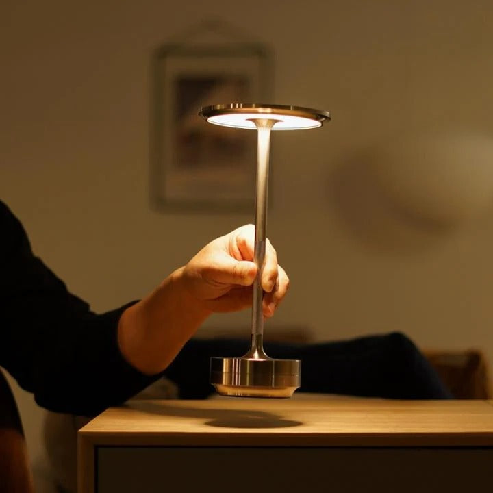 Cordless Rechargeable Table Lamp, IP66 Touch Dimming