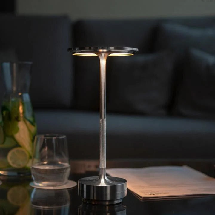 Cordless Rechargeable Table Lamp, IP66 Touch Dimming