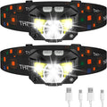 2 Pack Rechargeable LED Headlamps, 1200 Lumens & Sensor
