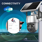 Solar Powered Outdoor Security Camera, 1080p 355° Pan