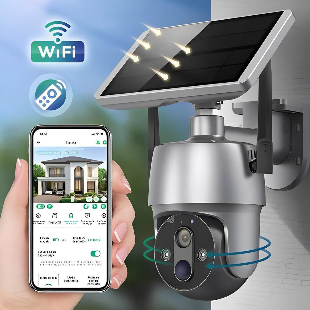 Solar Powered Outdoor Security Camera, 1080p 355° Pan