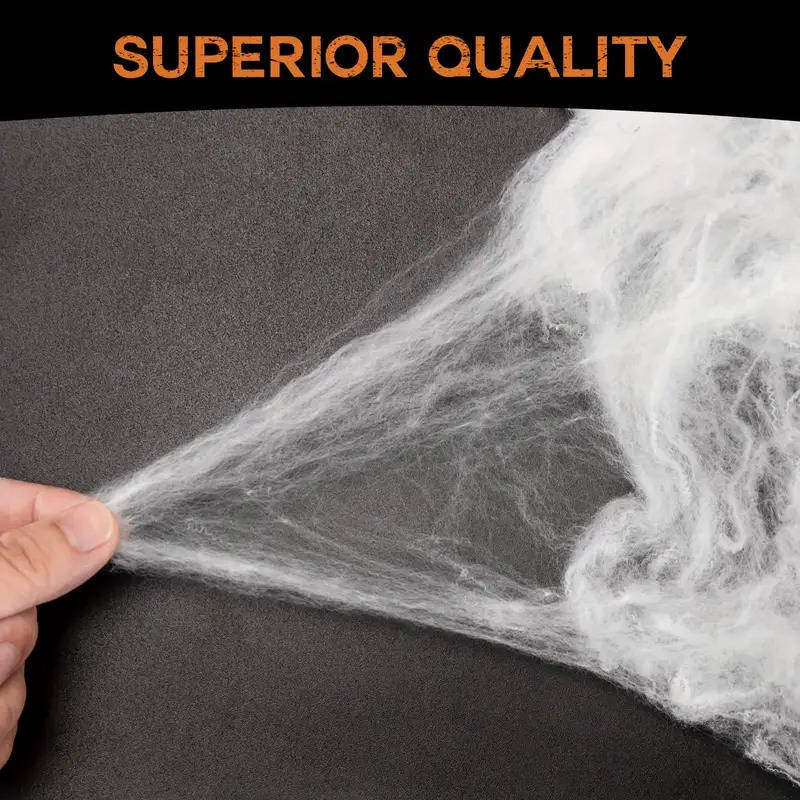 Giant Halloween Spider Web, 200 Sq Ft with 9 Fake Spiders