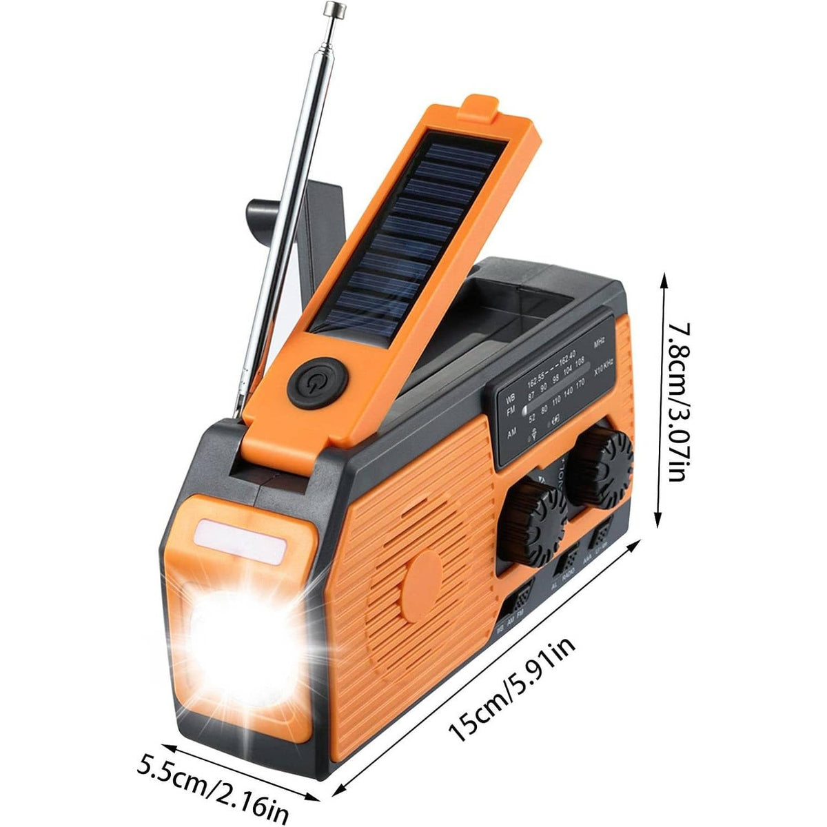 Emergency Weather Radio with 5000mAh Hand Crank Charger