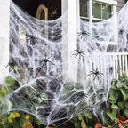 Giant Halloween Spider Web, 200 Sq Ft with 9 Fake Spiders