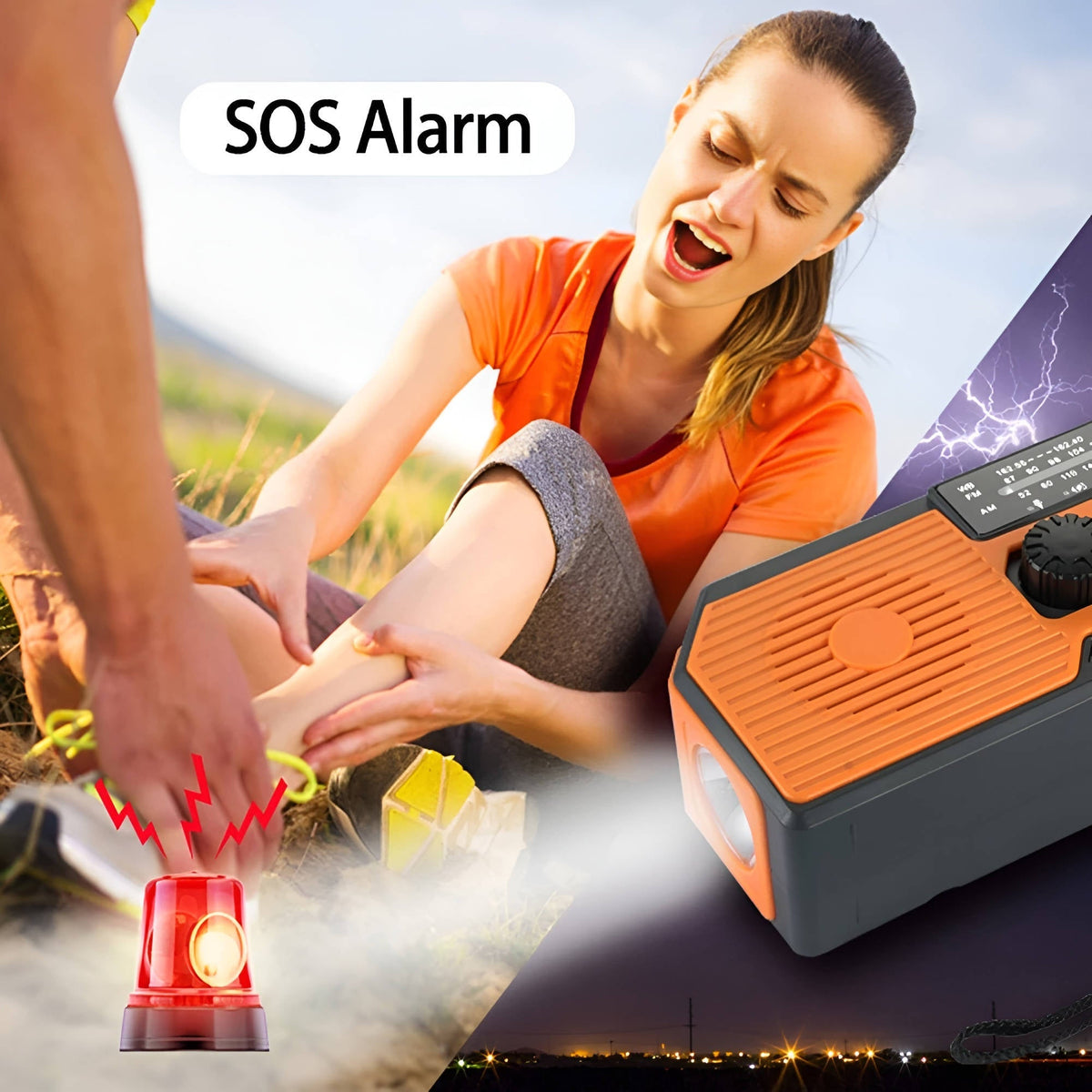 Emergency Weather Radio with 5000mAh Hand Crank Charger