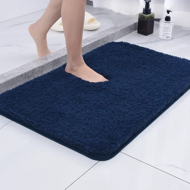 Absorbent Microfiber Bath Rug with Non-Slip Backing