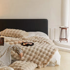 Soft Faux-Fur Throw Blanket for Sofa and Bed