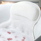 Quick-Dry Bath Pillow with 6 Suction Cups and Air Mesh