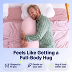 Curved Body Pillow for Side Sleepers, Shredded Memory Foam
