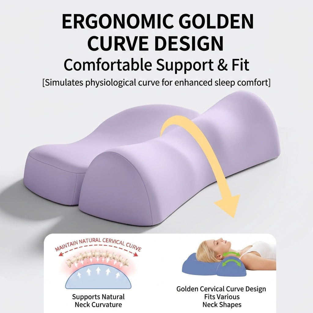 Zoned Contour Memory Foam Pillow for Side & Back Sleep