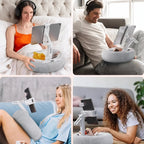 Adjustable Phone and Tablet Pillow Stand with Trays