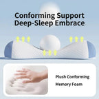 Contoured Lumbar Support Pillow with Memory Foam