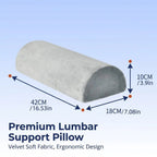 Half Moon Memory Foam Bolster Pillow for Legs & Back
