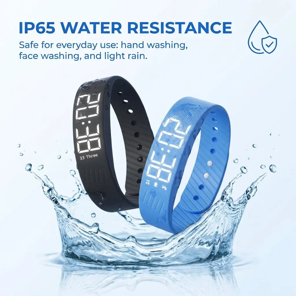 Silent Vibrating Alarm Watch with Pedometer & LED Display