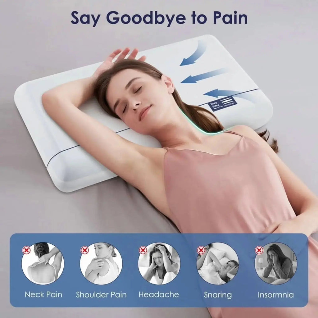 Concave Cervical Memory Foam Pillow for Sleep Support