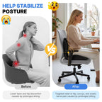 Memory Foam Seat Cushion with Integrated Back Support