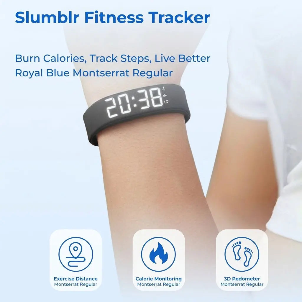 Silent Vibrating Alarm Watch with Pedometer & LED Display
