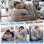 Inflatable Travel Pillow for Forward-Lean Seated Rest