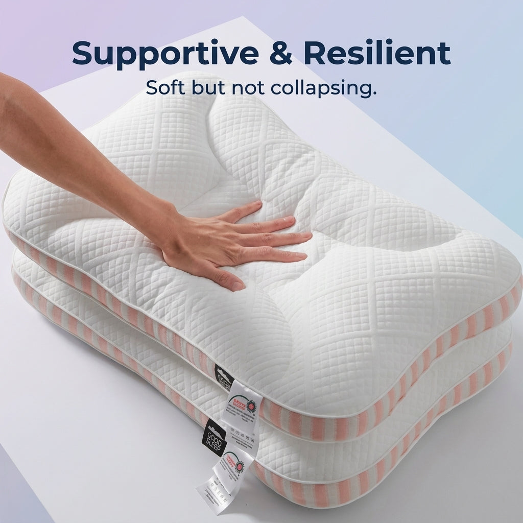 Quilted Bed Pillow with Low, Medium & High Loft Options