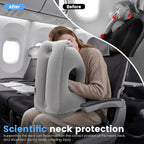 Inflatable Travel Pillow for Forward-Lean Seated Rest