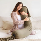Adjustable Full Body Pregnancy Pillow with Cotton Cover