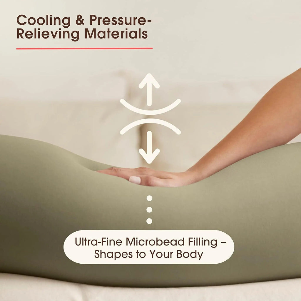 Adjustable Full Body Pregnancy Pillow with Cotton Cover