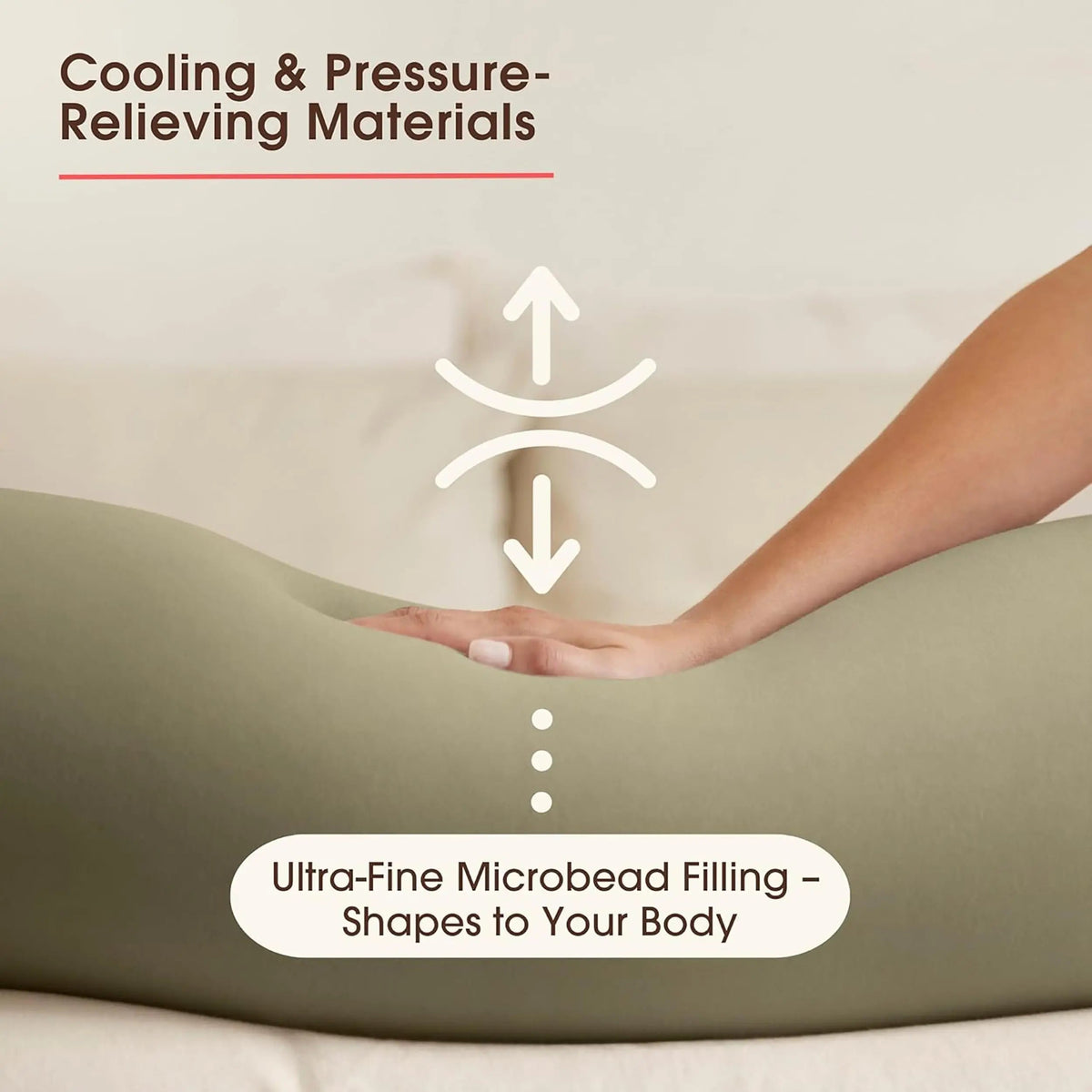 Adjustable Full Body Pregnancy Pillow with Cotton Cover