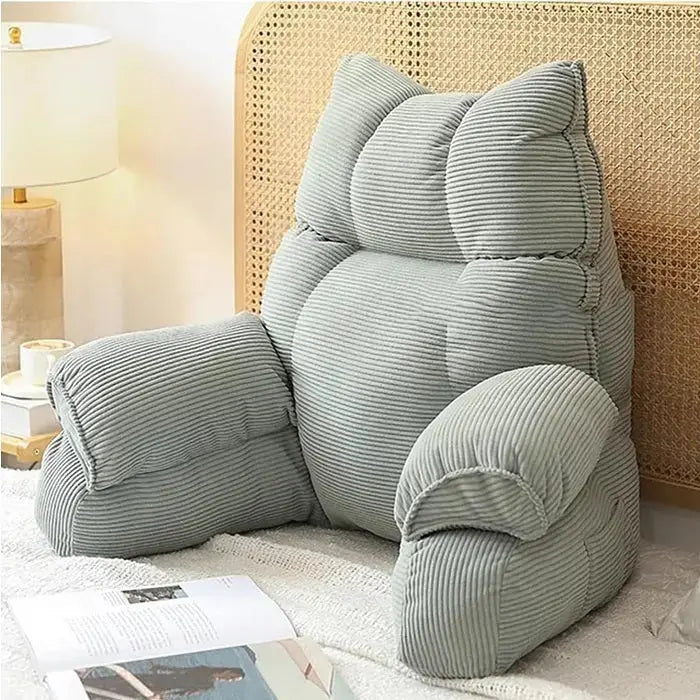 Reading Backrest Pillow with Armrests & Shredded Foam