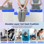 Honeycomb Gel Seat Cushion with Non-Slip Cover