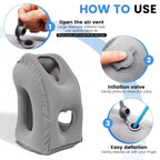 Inflatable Travel Pillow for Forward-Lean Seated Rest