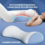 Contoured Lumbar Memory Foam Pillow for Bed & Chair