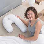 U-Shaped Side Sleeper Pillow with Ear Well and Memory Foam