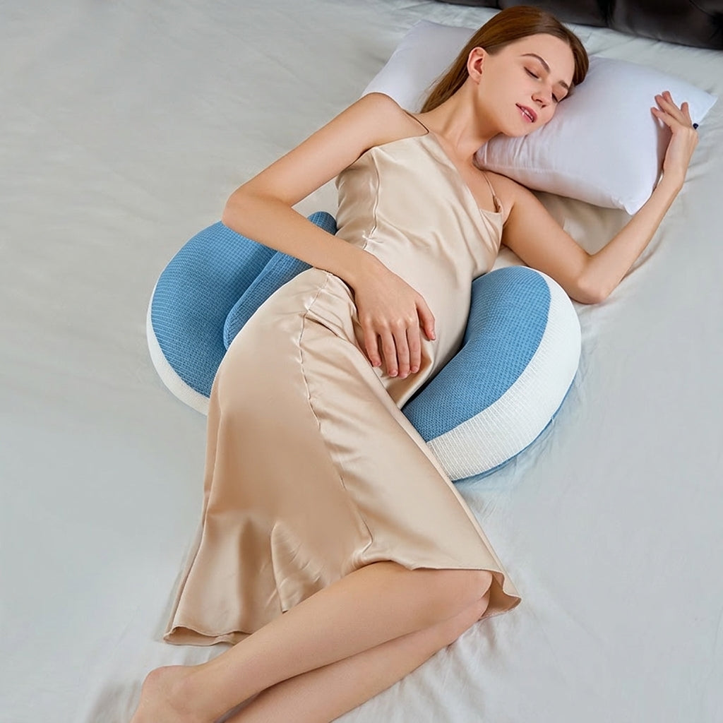 U-Shaped Maternity Support Pillow with Cotton Cover
