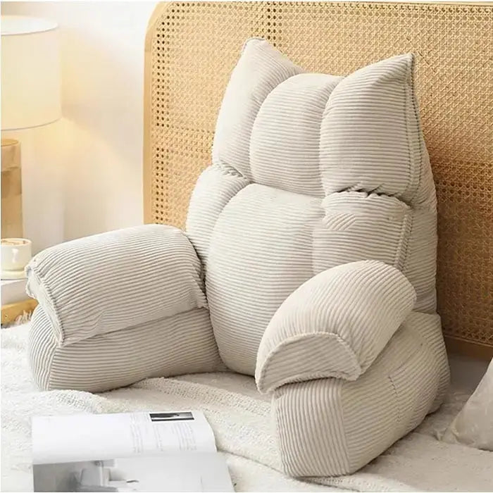 Reading Backrest Pillow with Armrests & Shredded Foam