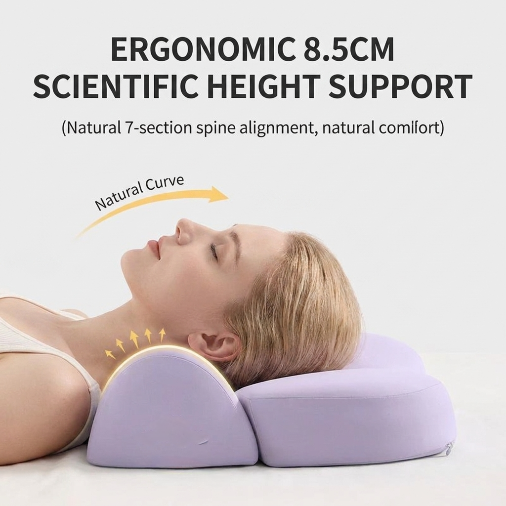 Zoned Contour Memory Foam Pillow for Side & Back Sleep