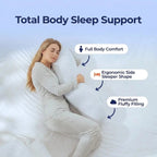 Double Wave Body Pillow for Side Sleepers, 41 Inch