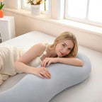 Double Wave Body Pillow for Side Sleepers, 41 Inch