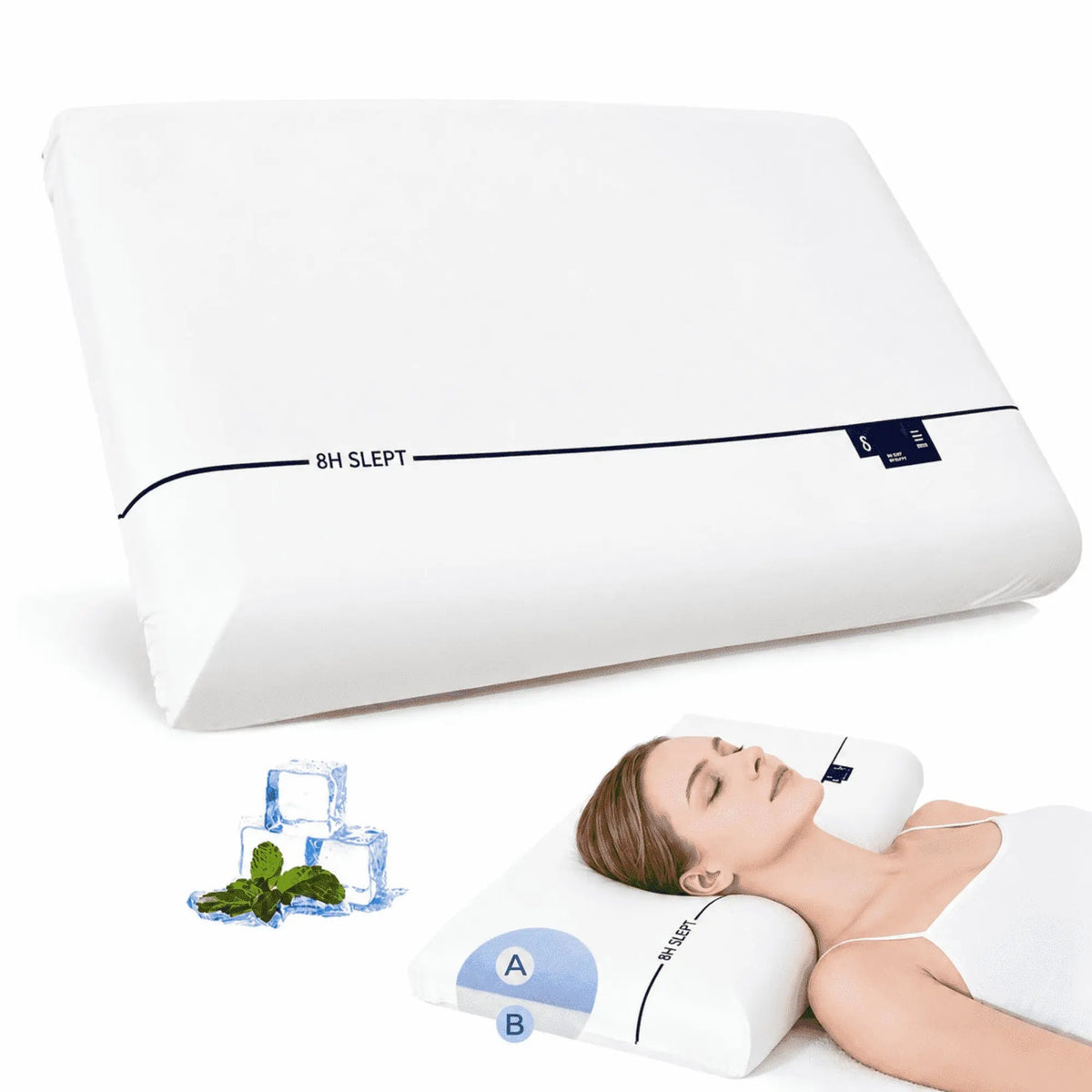 Concave Cervical Memory Foam Pillow for Sleep Support