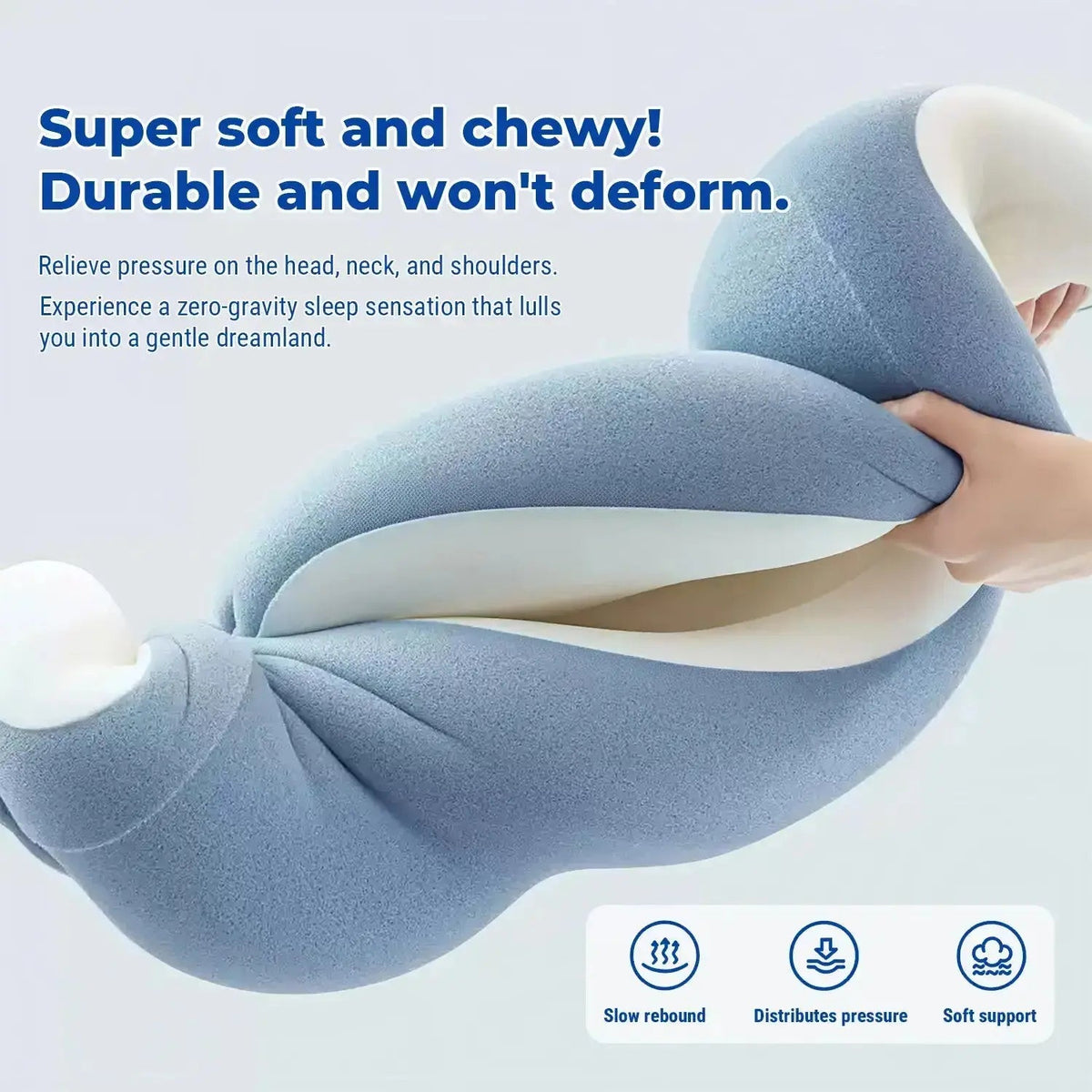 Concave Cervical Memory Foam Pillow for Sleep Support